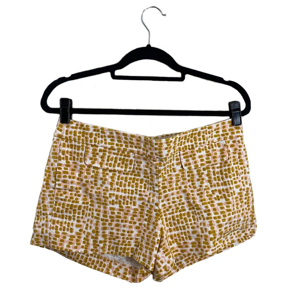 J.Crew 3" printed stretch chino shorts 15013 multicolor geometric pattern sz 10